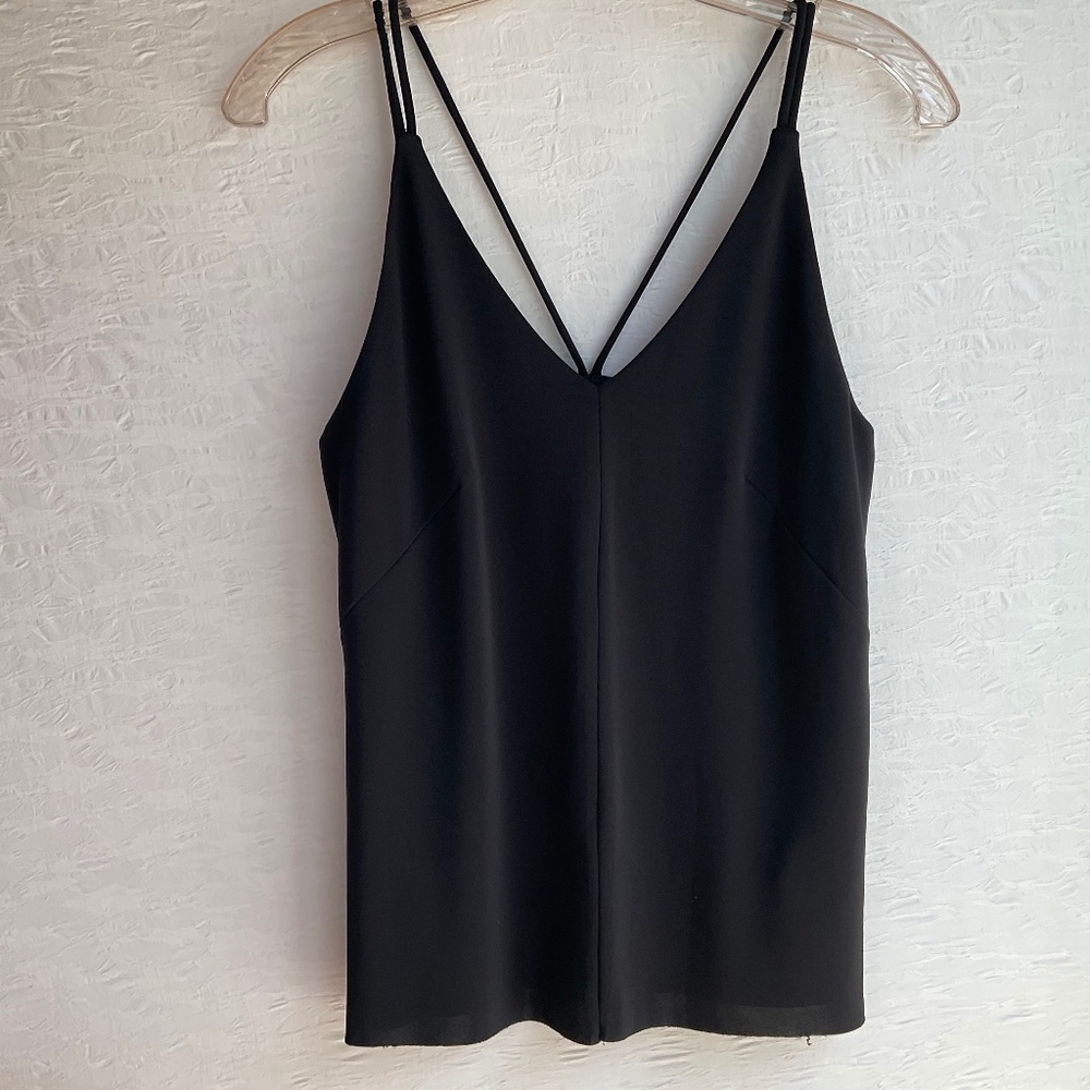 Deletta Camisole Multi-Strap Black V-Neck Size XS